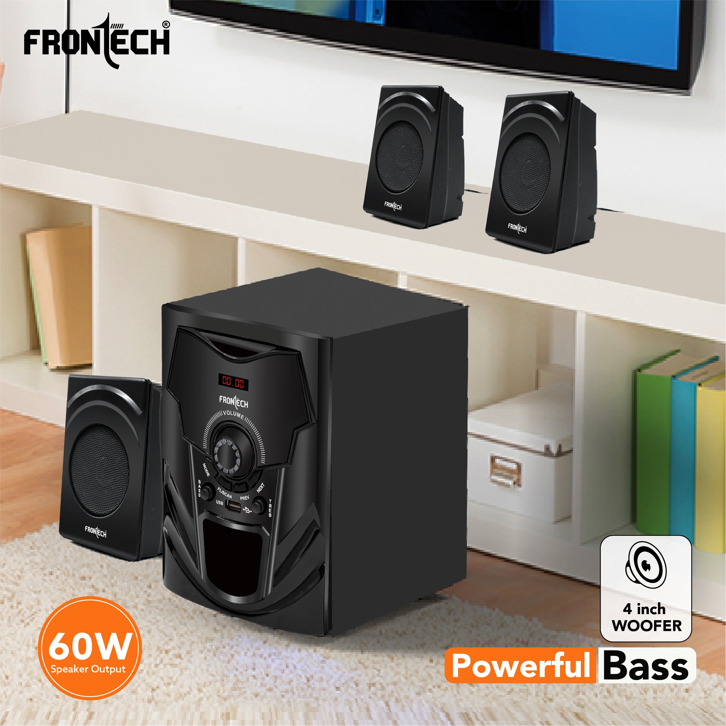 Frontech 4.1 Channel Speaker System (3956) Frontech 4.1 Channel Speaker System (3956)
